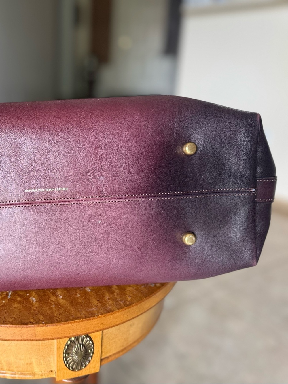 Soft Empire Carryall Bag 40 Coach Leather Satchel Bag in Burgundy - Picture 14 of 14